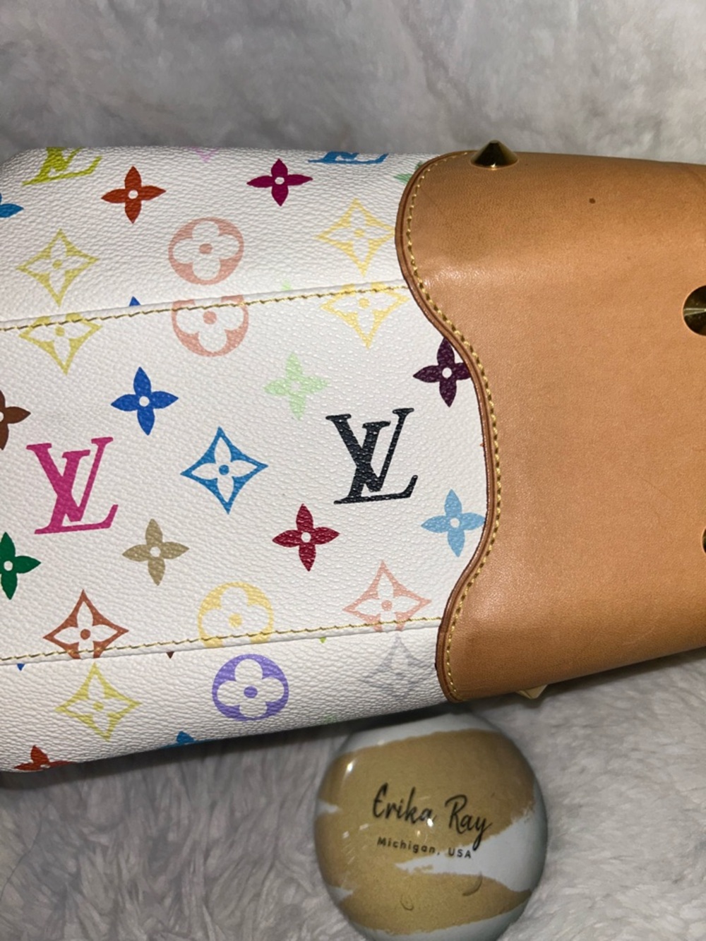 Louis Vuitton White Multicolor Monogram Judy GM - Picture 16 of 16
